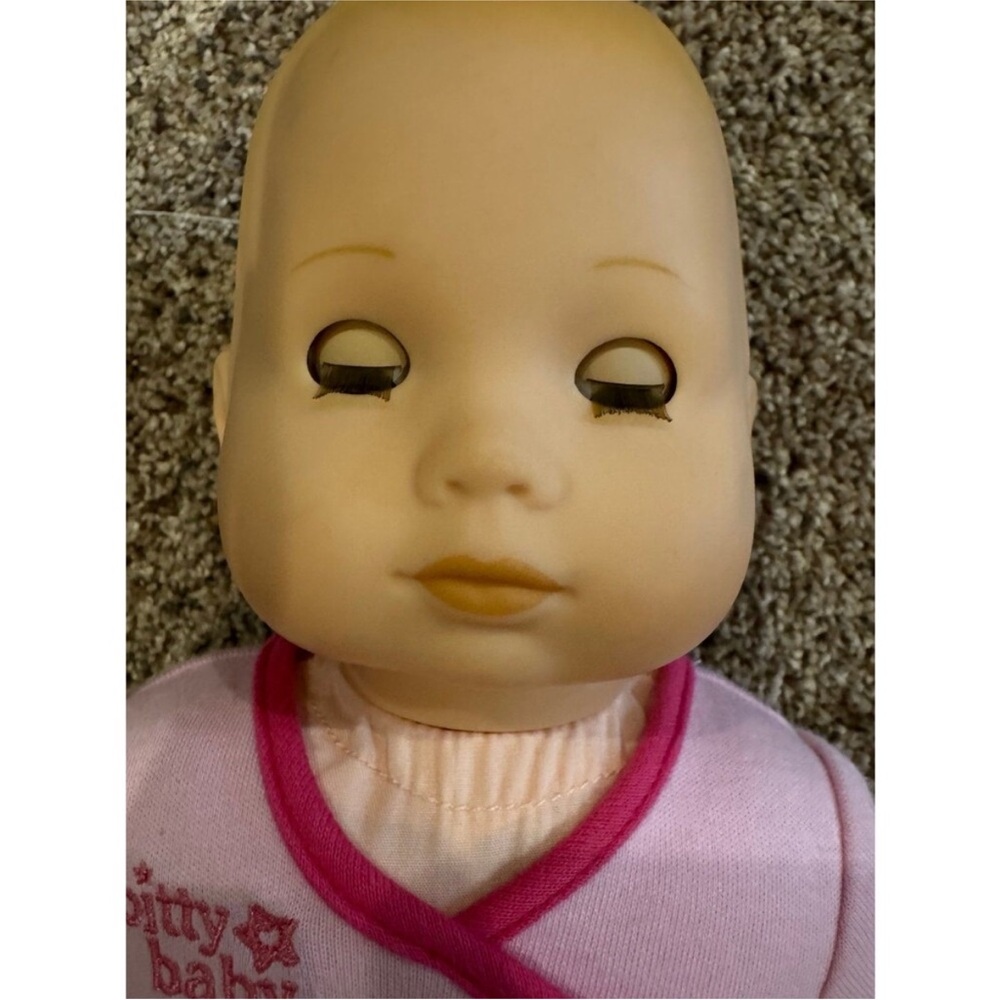 American Girl 15” Bitty Baby Doll Blonde Blue Eyes Sleepy Eyes + 4 Outfits - Picture 8 of 14